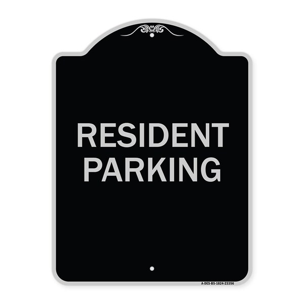 Parking Resident Parking Heavy-Gauge Aluminum Architectural Sign, 24" x 18", BS-1824-23356
